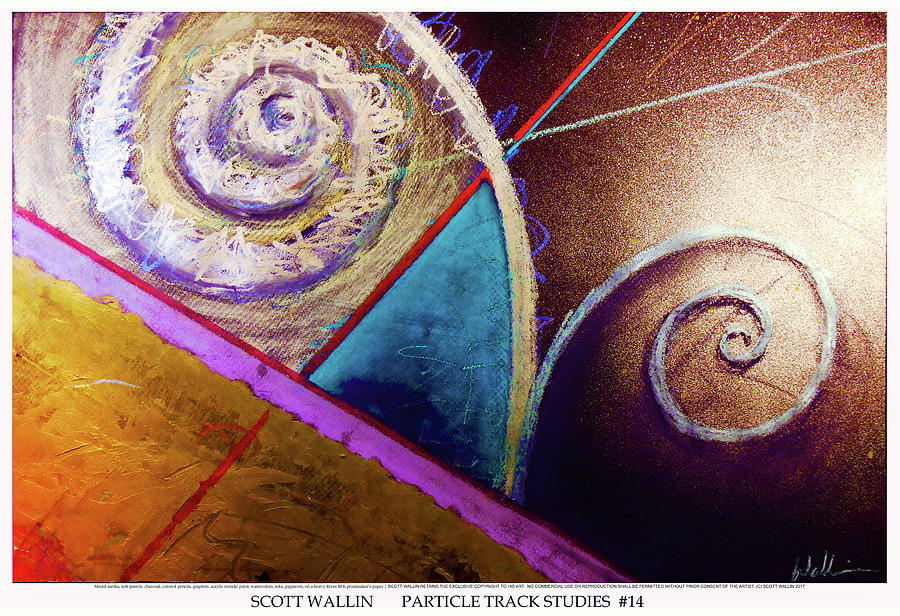 Energetic Painting - Particle Track Study Fourteen by Scott Wallin