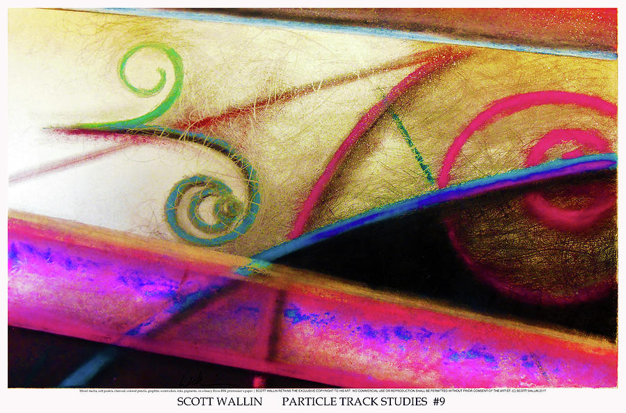 Energetic Painting - Particle Track Study Nine by Scott Wallin