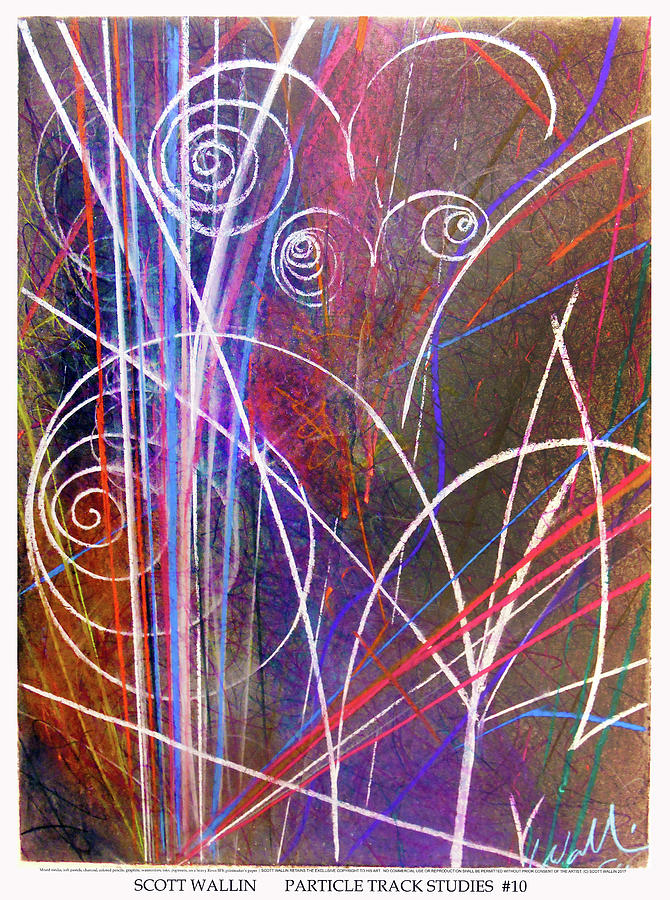Energetic Painting - Particle Track Study Ten by Scott Wallin