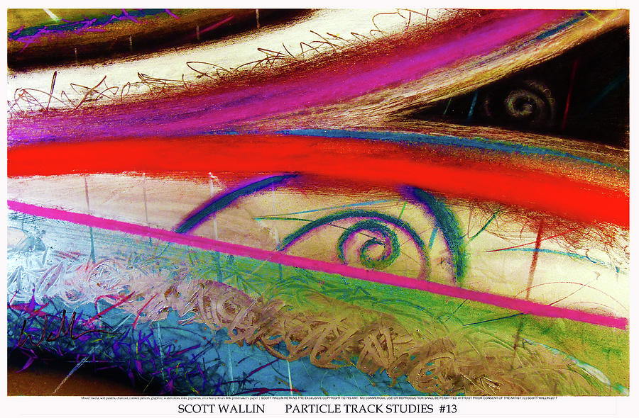 Particle Track Study Thirteen Painting by Scott Wallin