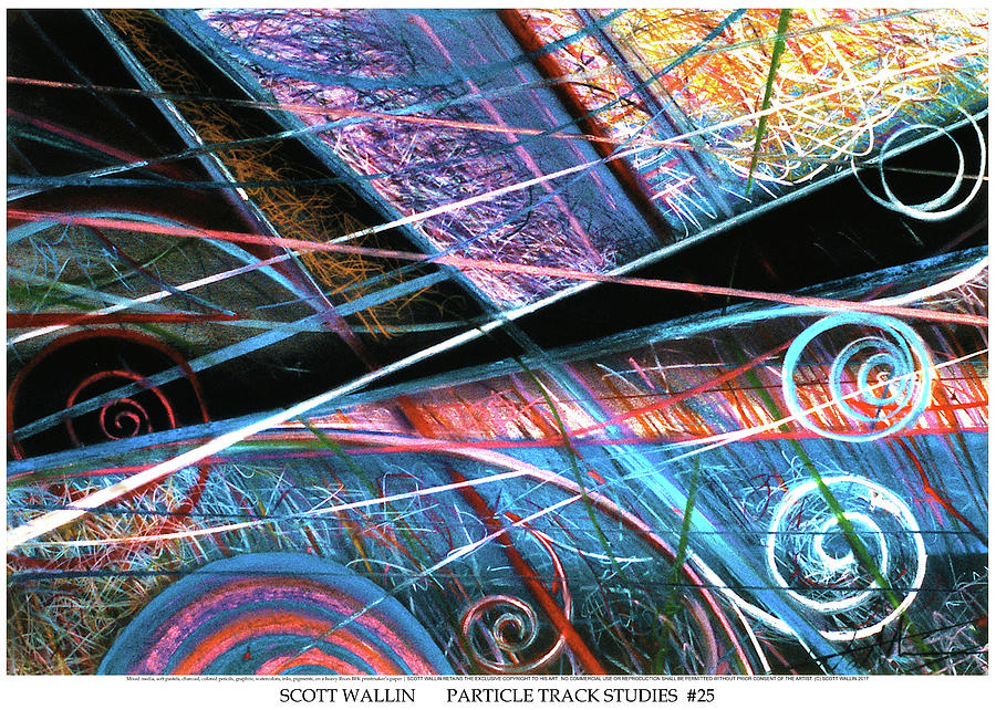 Energetic Painting - Particle Track Study Twenty-five by Scott Wallin