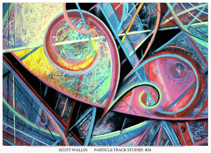 Energetic Painting - Particle Track Study Twenty-four by Scott Wallin