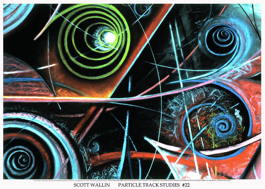 Energetic Painting - Particle Track Study Twenty-two by Scott Wallin