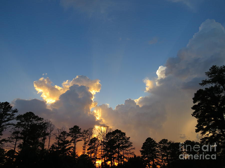 Partly Cloudy Alabama Sunset Photograph
