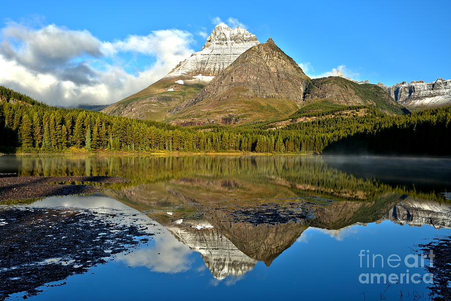 Partly Cloudy Fishercap Reflections Photograph by Adam Jewell