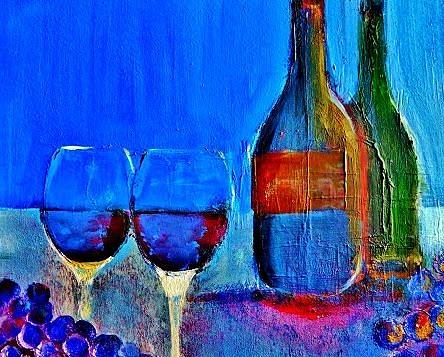Wine Painting - Partners by Lisa Kaiser