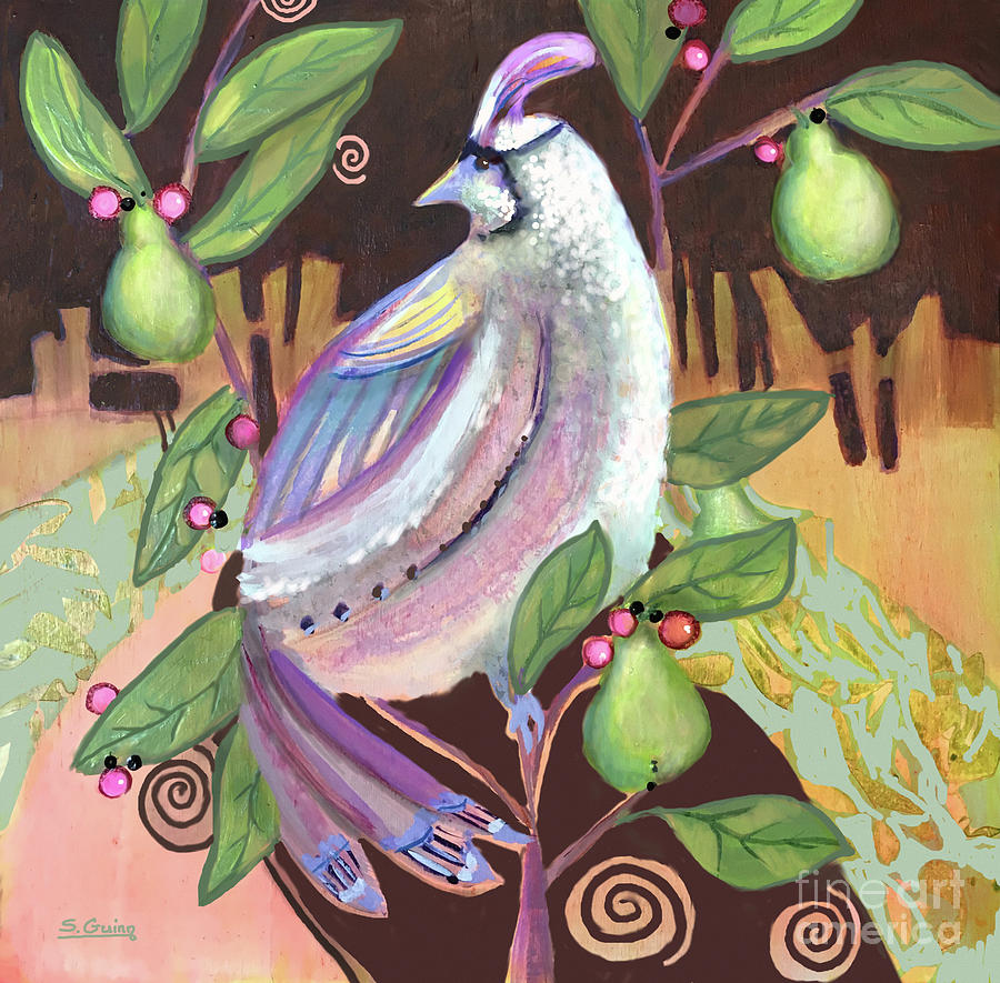 Partridge In A Pear Tree Painting by Shane Guinn