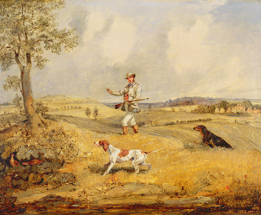 Dog Photograph - Partridge Shooting  by Henry Thomas Alken