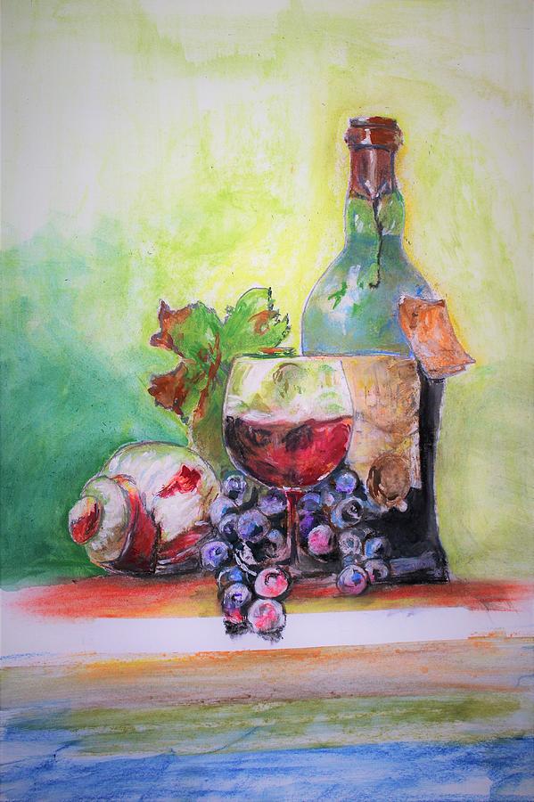 Still Life Painting - Party arrangement by Khalid Saeed