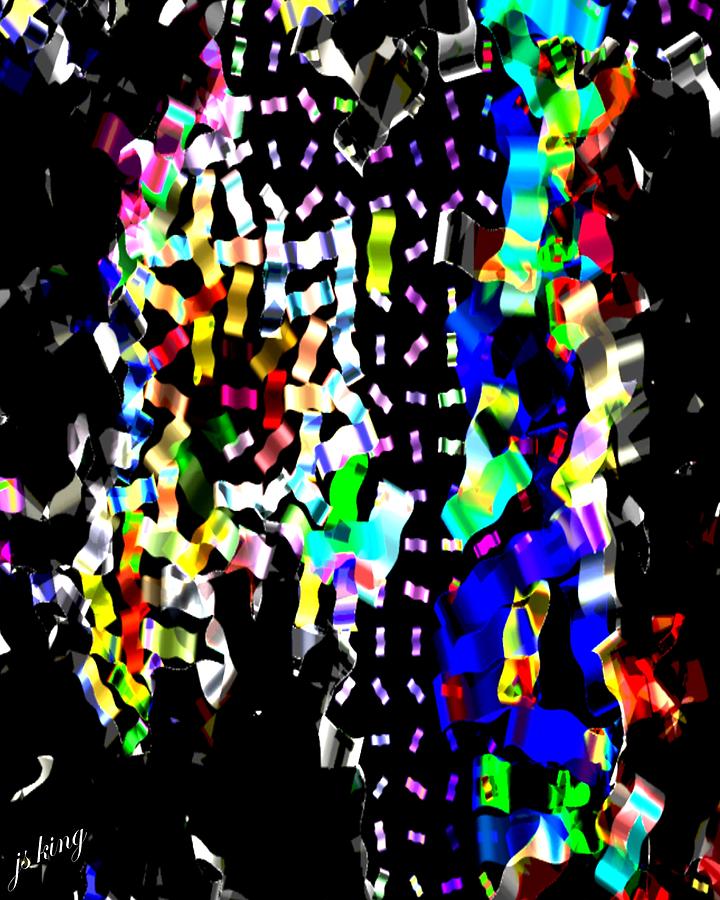 Party Confetti Streamers Digital Art