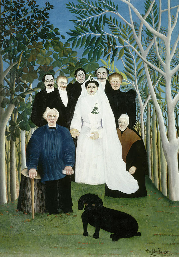 Henri Rousseau Painting - The Wedding Party #3 by Henri Rousseau