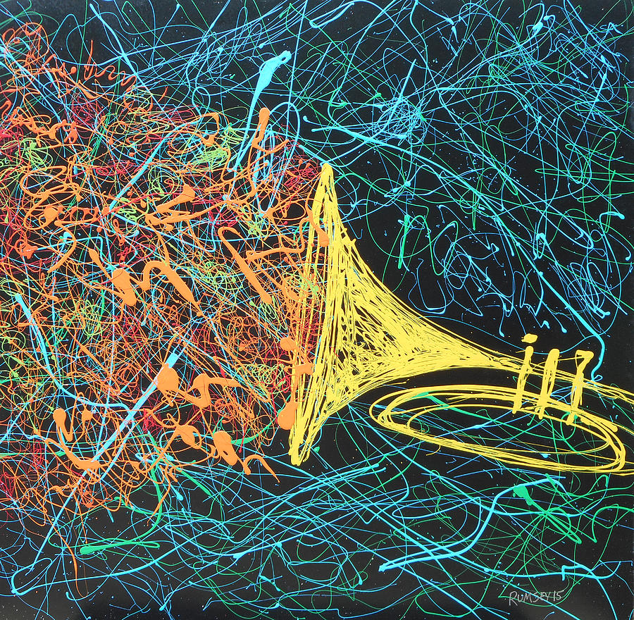 Party Horn Painting by Rhodes Rumsey