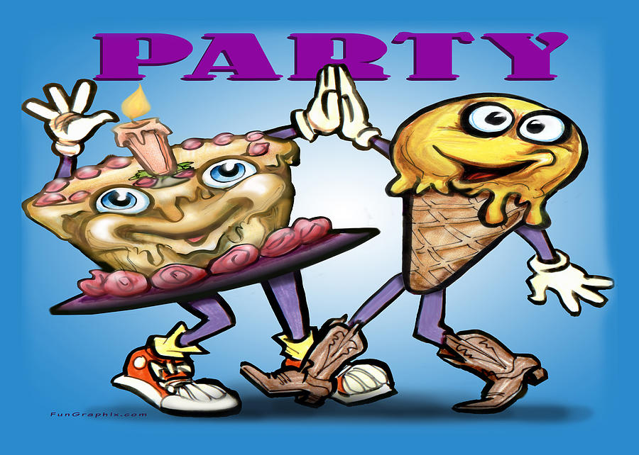 Party Greeting Card by Kevin Middleton