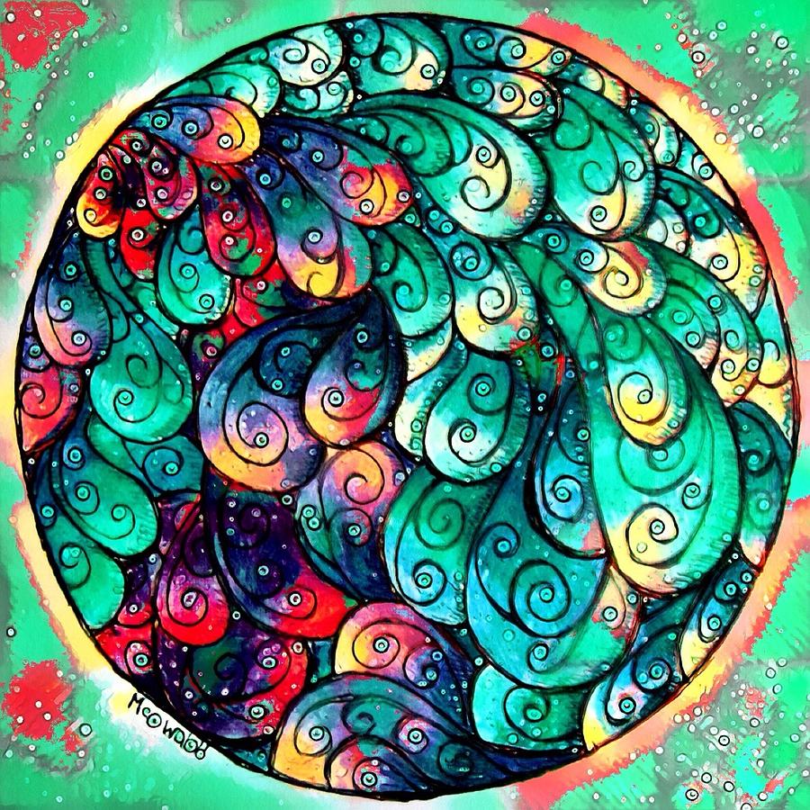 Party Mandala Digital Art by Megan Walsh