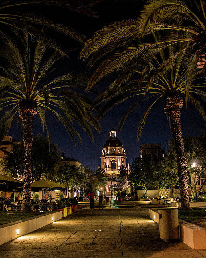 Pasadena City Hall after Dark Photograph by Randall Nyhof