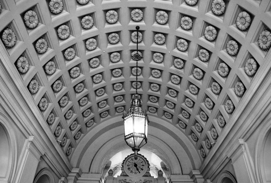 City Photograph - Pasadena City Hall Entry Way Black and White by Matt Quest