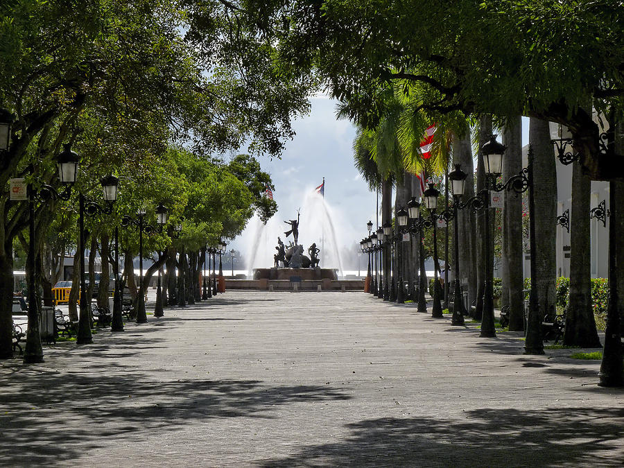 Architecture Photograph - Paseo De La Princesa in San Juan by George Oze