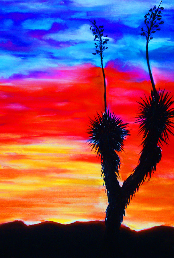 Paso Del Norte Sunset 1 Painting by Melinda Etzold