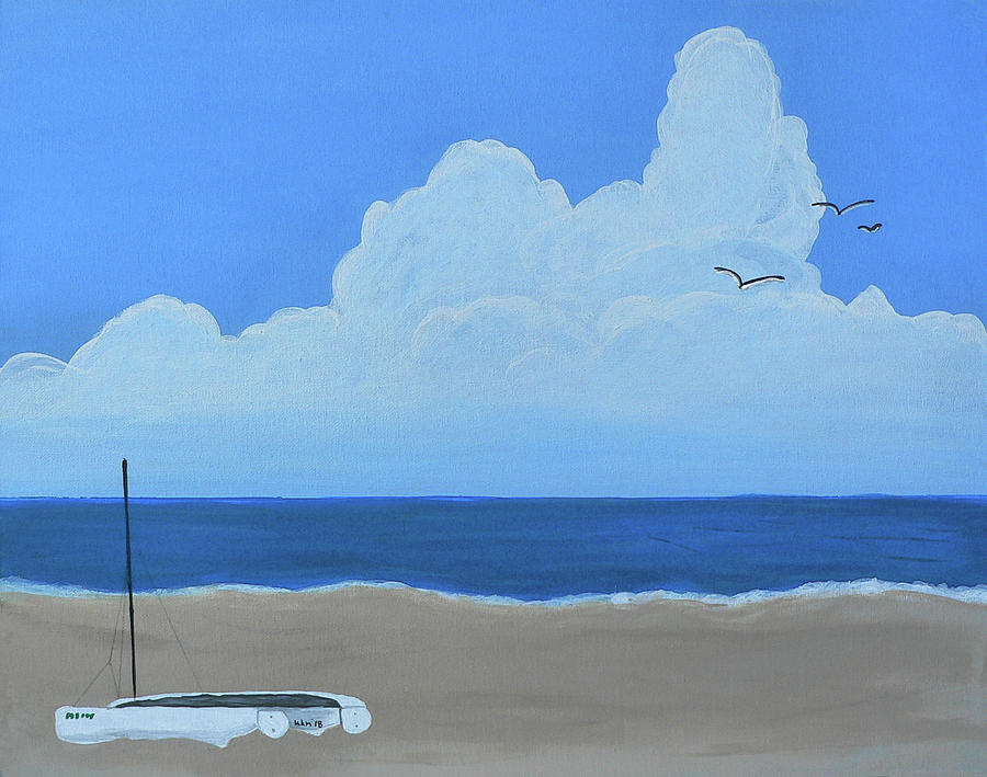 Pass Beach Cat Painting by Kathy K McClellan
