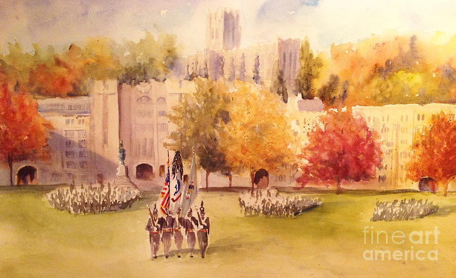 West Point Painting - Pass In Review by Sandra Strohschein