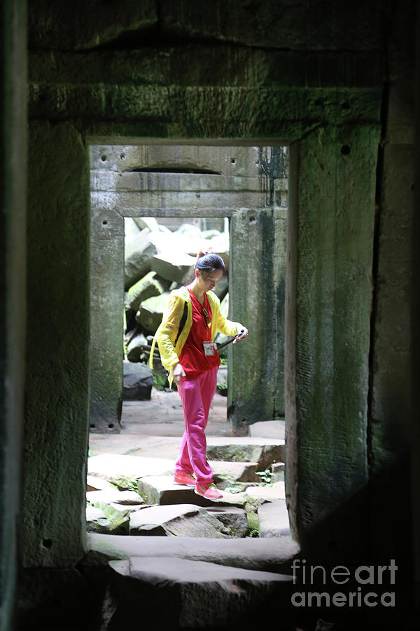 Passage Angkor Wat Woman  Photograph by Chuck Kuhn