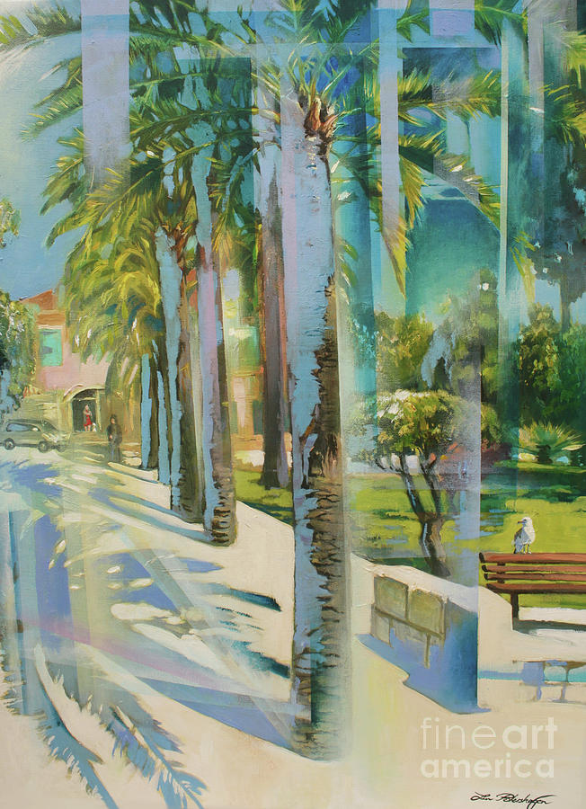 Passage des Palmiers Painting by Lin Petershagen
