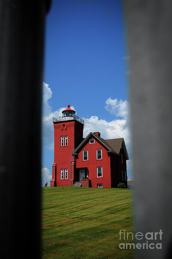 Passageway to The Two Harbors Lighthouse Photograph by Deborah Klubertanz