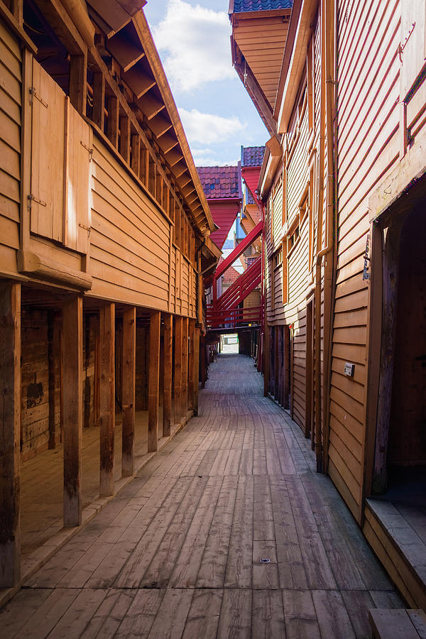 Passageways of the Bergen Bryggen Photograph by Adam Rainoff
