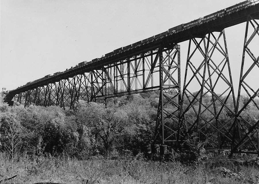 Passenger Train Crosses Boone Bridge  Photograph by Chicago and North Western Historical Society
