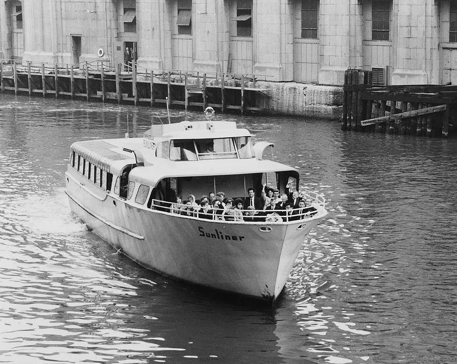 Passengers Aboard Wendella Sunliner - 1962 Photograph by Chicago and North Western Historical Society