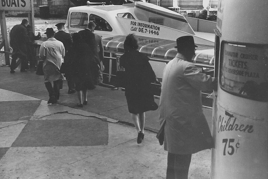 Passengers at Chicago Passenger Terminal Dock - 1962 Photograph by Chicago and North Western Historical Society