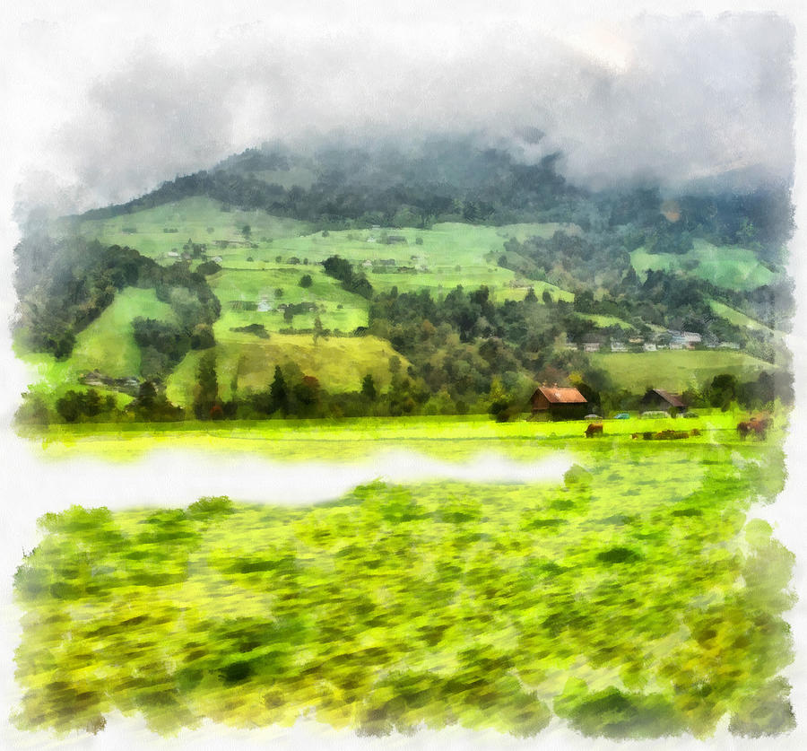 Passing by a beautiful Swiss landscape Photograph by Ashish Agarwal