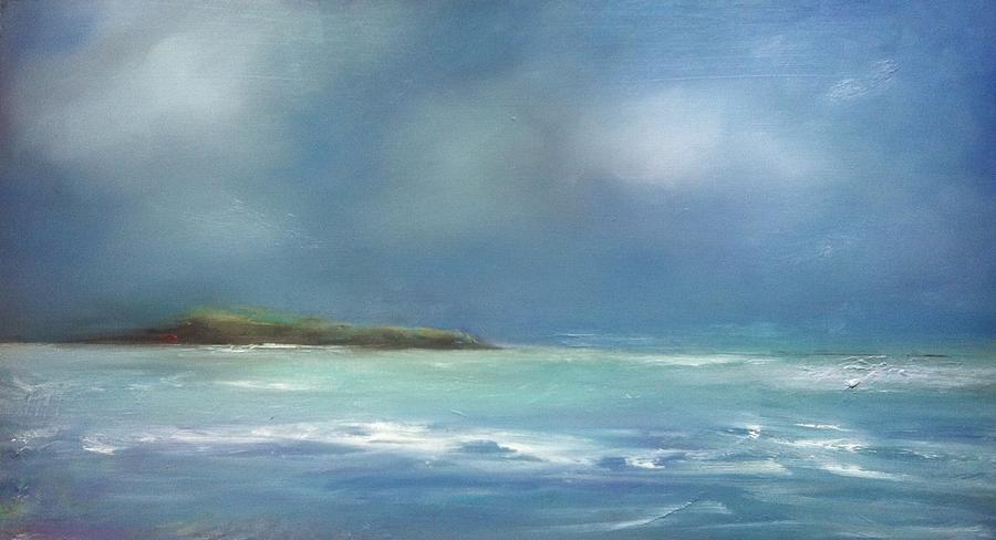 Beach Painting - Passing Storm by Fiona Jack   