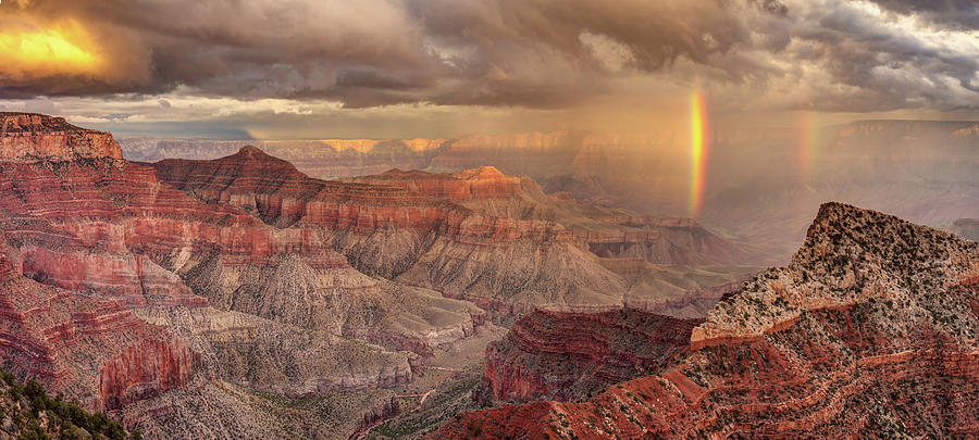 Passing storm in the Grand Canyon Photograph by Pierre Leclerc Photography