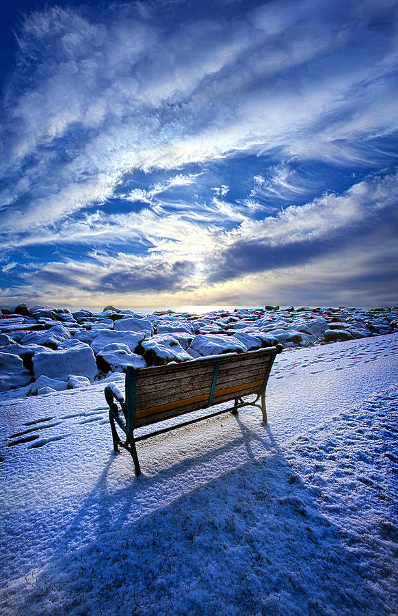 Winter Photograph - Passing the Time Away by Phil Koch