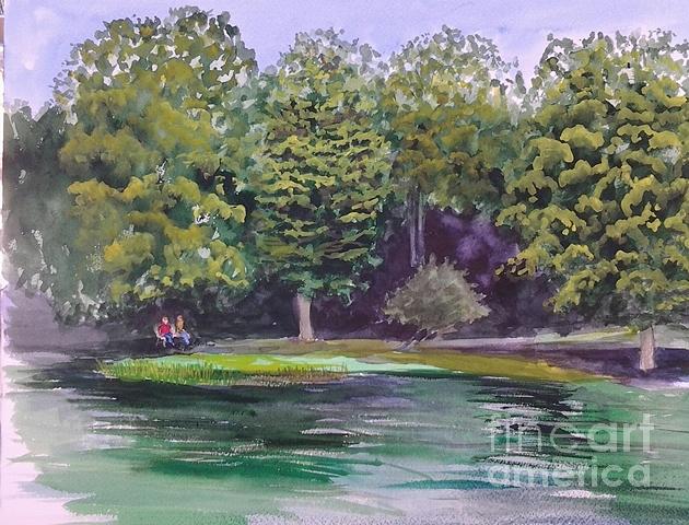 Tree Painting - Passing Time Away SOLD by Karen Bowden