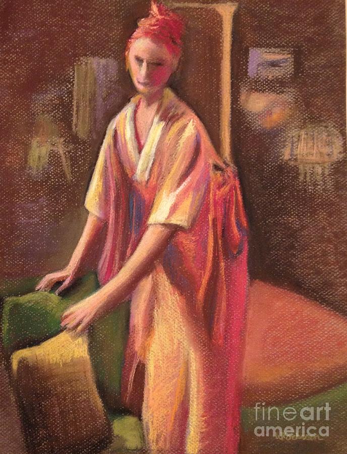 Woman Pastel - Passing Time by Wendy Koehrsen