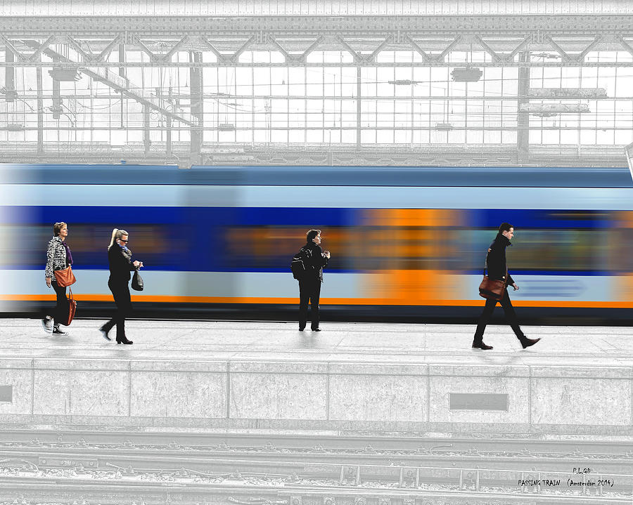 Transportation Photograph - Passing Train by Pedro L Gili