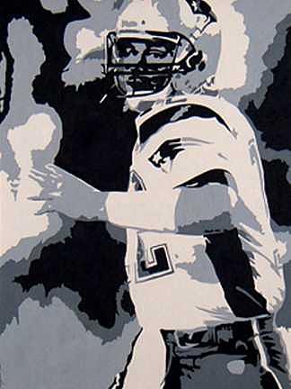Footbal Painting - Passing Under Fire by Michael James Toomy Footbal Painting - Passing Under Fire by Michael James Toomy
