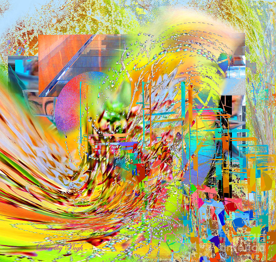 Abstract Digital Art - Tsunami by Dorothy Pugh