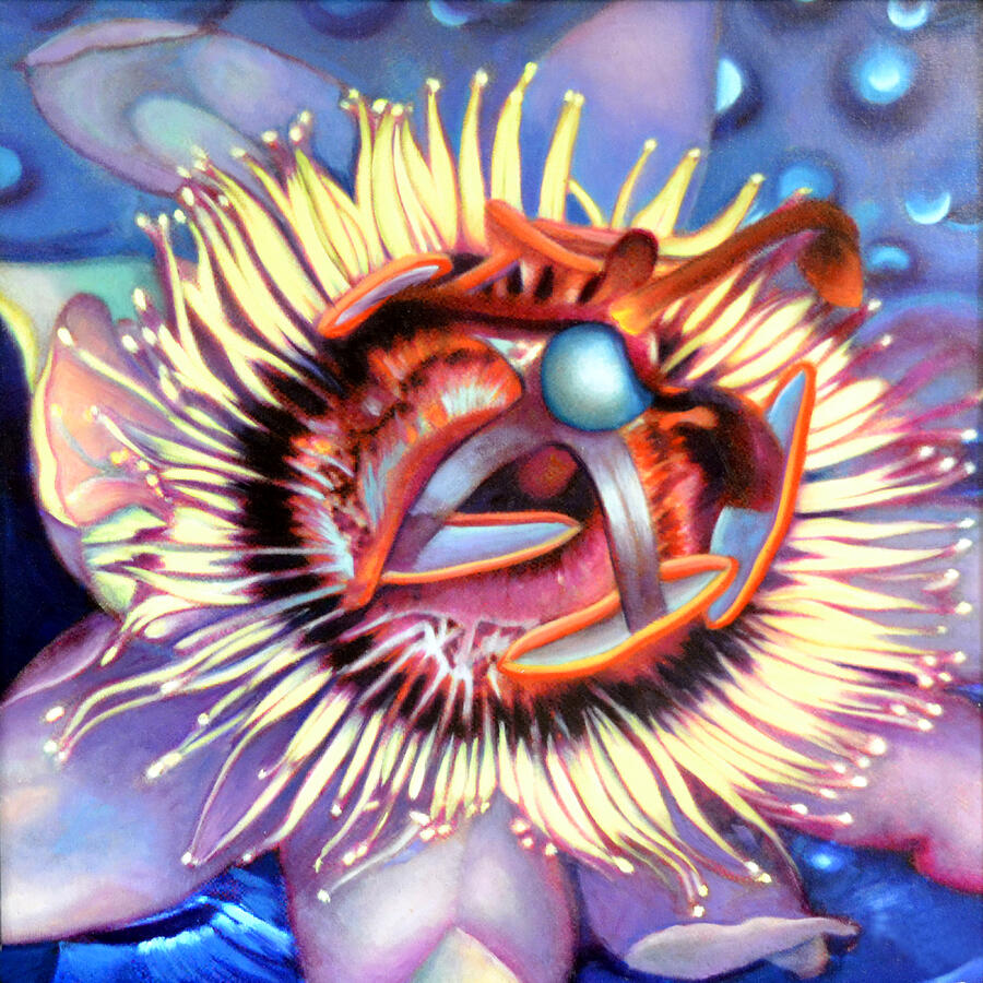 Flower Painting - Passion Flower by Elizabeth Adkins Flower Painting - Passion Flower by Elizabeth Adkins