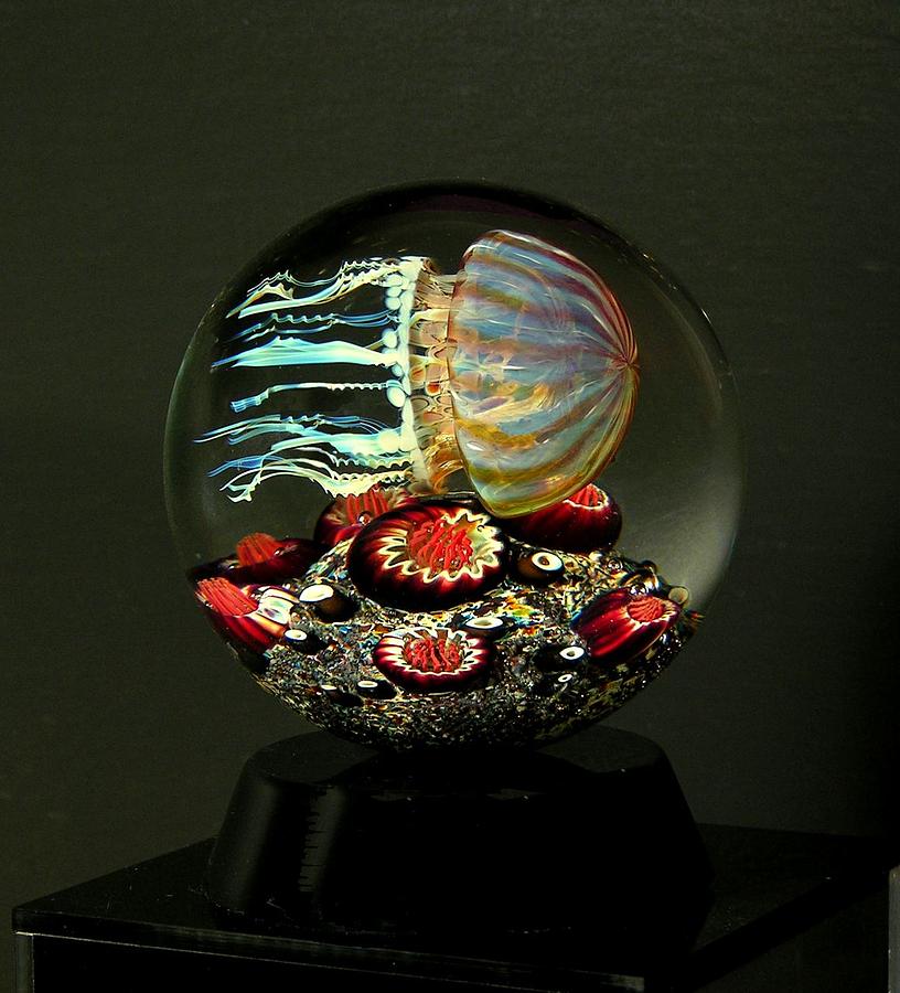 Passion Moon Jellyfish Glass Art by R Satava Passion Moon Jellyfish Glass Art by R Satava