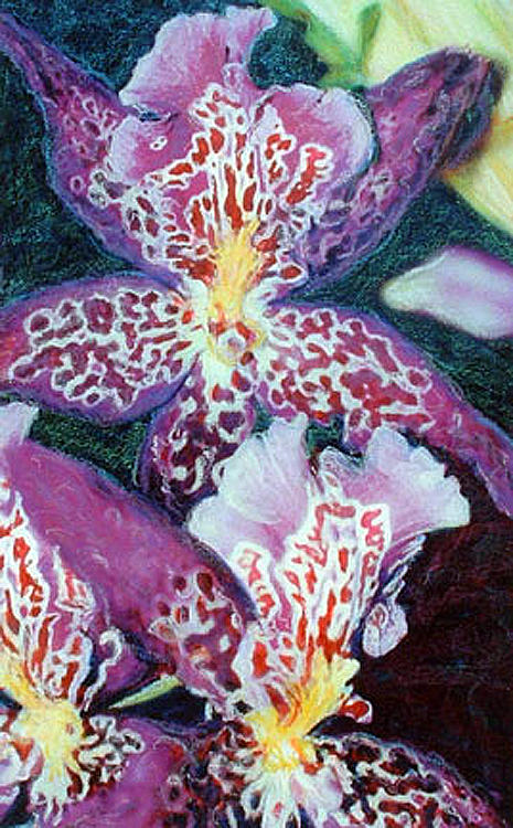 Passion Orchids Mixed Media by Banning Lary