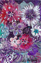 Purple Mixed Media - Passion Posies by Anne-Elizabeth Whiteway