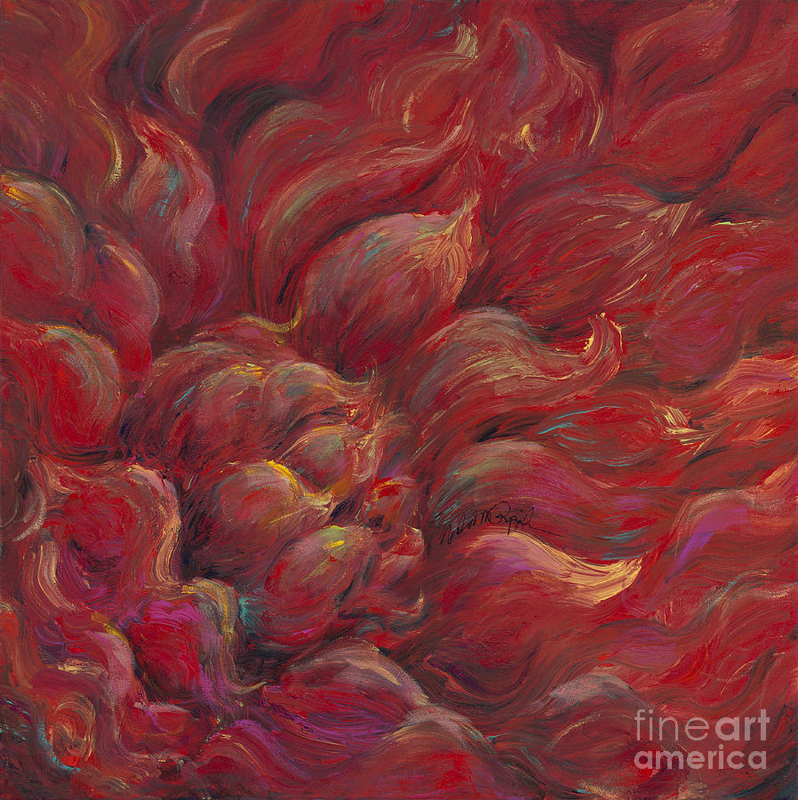 Red Painting - Passion V by Nadine Rippelmeyer