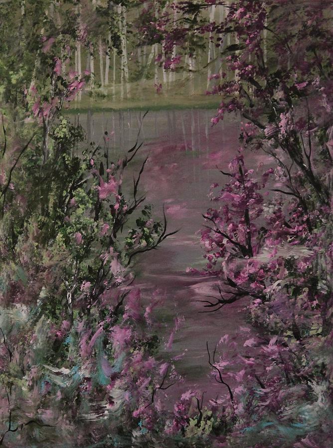 Tree Painting - Passionate Purple by Joanna Deritis