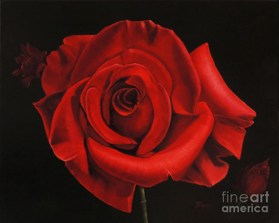 Passionate Rose Painting by Jimmie Bartlett