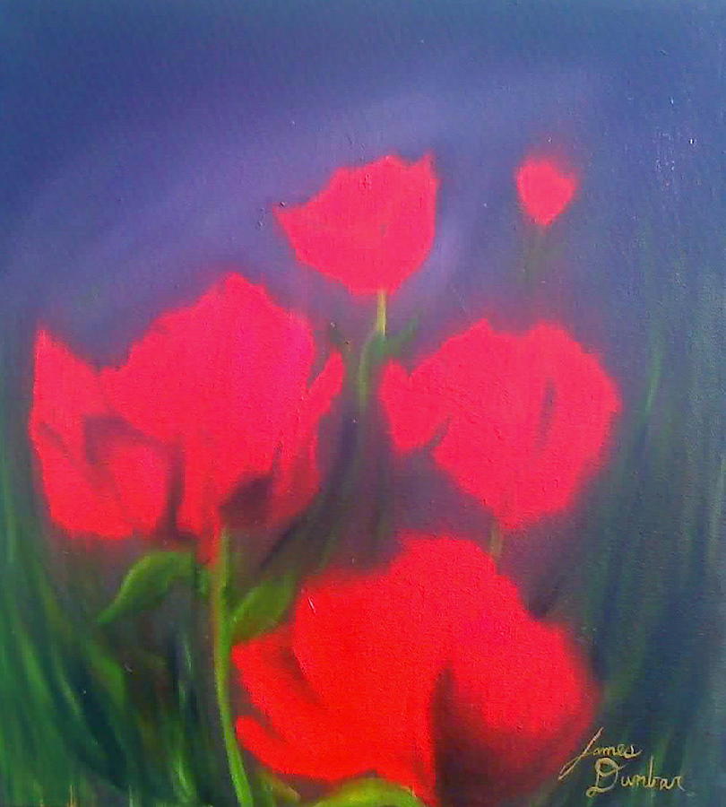 Passionistic Red Love Painting by James Dunbar