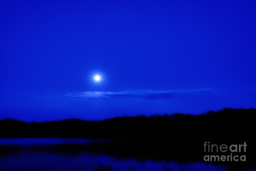 Passover Moon over Lake Photograph by Thomas R Fletcher