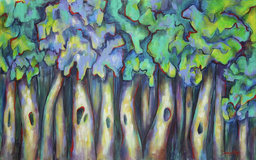 Tree Painting - Past and Present by Darcy Lee Saxton